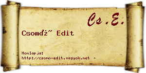 Csomó Edit névjegykártya
