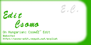 edit csomo business card